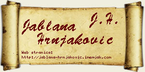 Jablana Hrnjaković vizit kartica